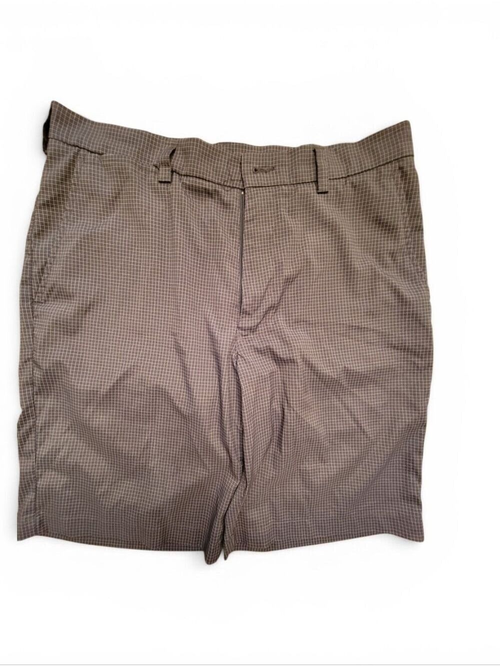 PGA Tour Mens Golf Shorts Size 32 Houndstooth Grey Black White